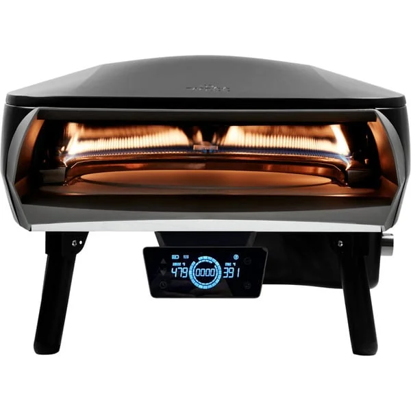 Witt Pizzaofen Etna Rotante Control 16" (schwarz (matt), für Pizzen bis ca. Ø 40cm, rotierender Pizzastein)