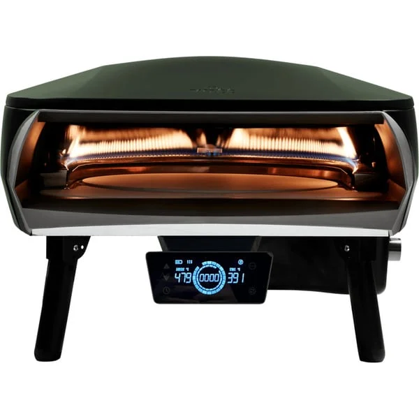 Witt Pizzaofen ETNA Rotante Control 16" (dunkelgrün, für Pizzen bis ca. Ø 40cm, rotierender Pizzastein)