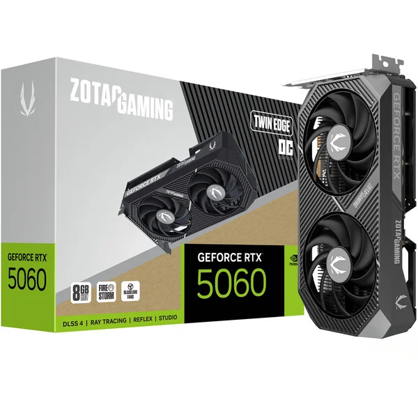 ZOTAC GeForce RTX 5060 Twin Edge OC, Grafikkarte (DLSS 5, 3x DisplayPort, 1x HDMI 2.1)