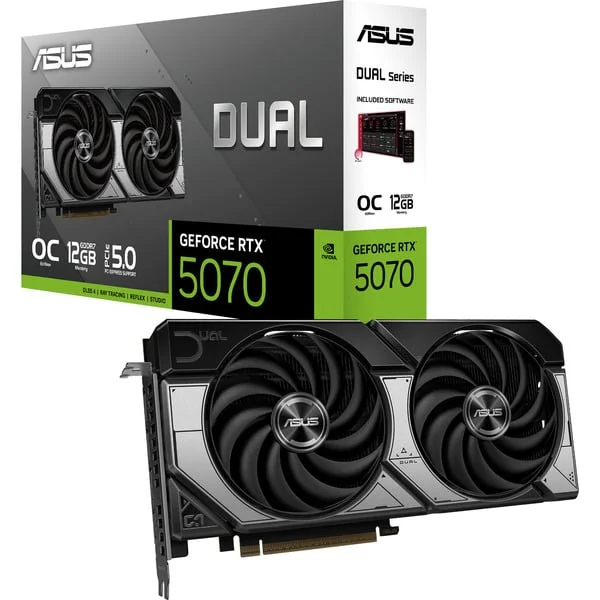 ASUS GeForce RTX 5070 DUAL OC, Grafikkarte (DLSS 5, 3x DisplayPort, 1x HDMI 2.1)