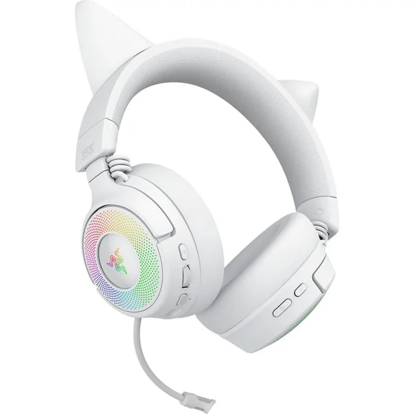 Razer Kraken Kitty V3 Pro, Gaming-Headset (weiß, Bluetooth, USB-Dongle, USB-Kabel)