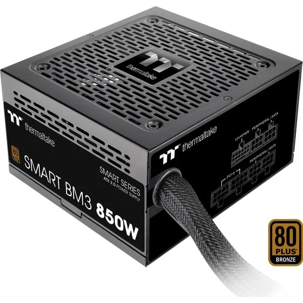 Thermaltake SMART BM3 850W, PC-Netzteil (schwarz, 1x 12VHPWR, 4x PCIe, Kabel-Management, 850 Watt)