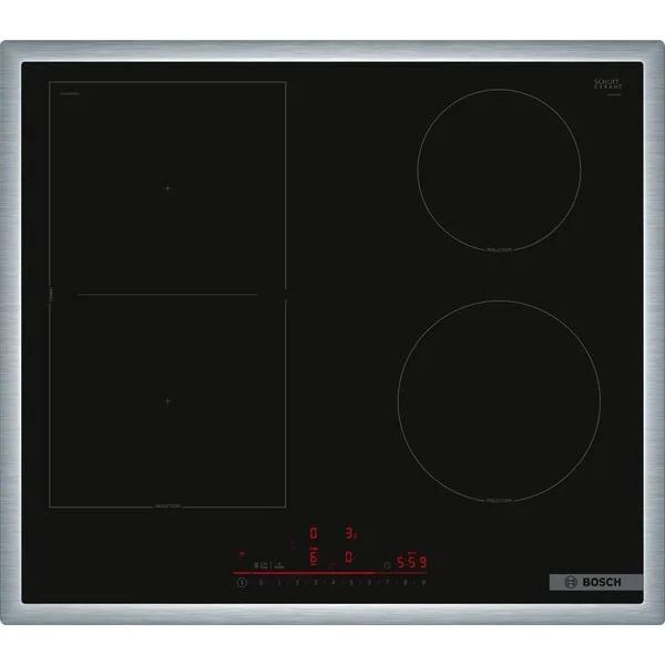 Bosch PVS64RHB1E Serie 6, Autarkes Kochfeld (schwarz/edelstahl, 60 cm)