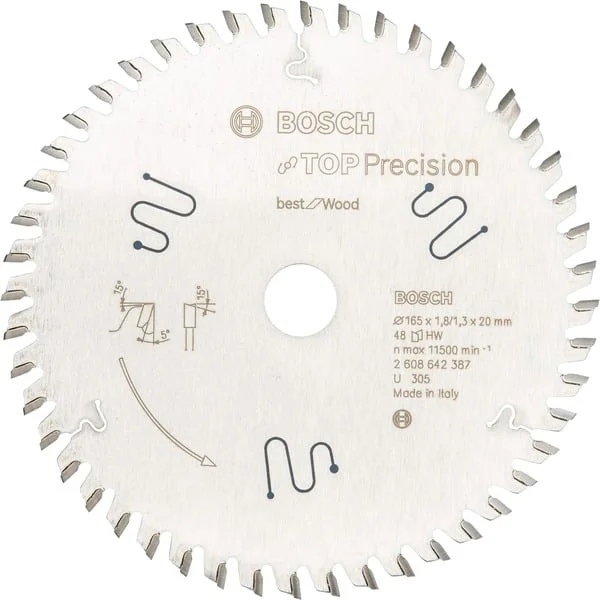 Bosch Professional Kreissägeblatt Best for Multi Material, Ø 165mm, 56Z (Bohrung 20mm, für Handkreissägen)