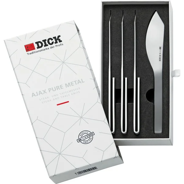 DICK Steakmesser AJAX Pure Metal, 4er-Set (edelstahl)
