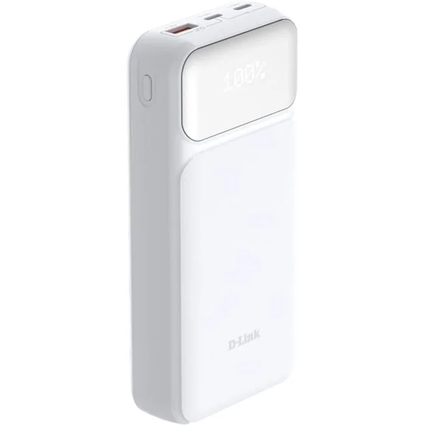 D-Link 20000mAh Powerbank DPP-201 (weiß, 20 Ah, 1x USB-A, 2x USB-C, PD 3.0, QC 3.0)