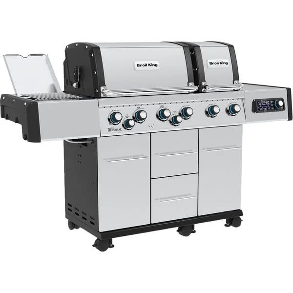 Broil King Gasgrill Imperial QS 690 IR (edelstahl, mit Infrarot-Seitenbrenner und Heckbrenner, iQue Smart Steuerung)