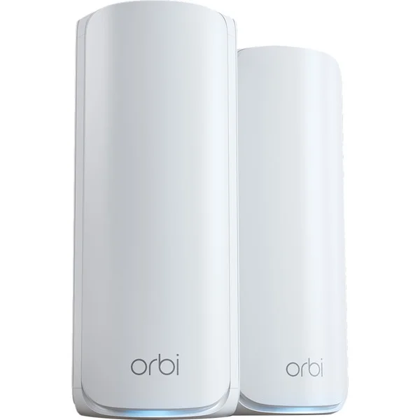 Netgear ORBI RBE772-100EUS WIFI 7 MESH Zusatzsatellit 2er Set, Mesh Access Point (weiß, Tri-Band WiFi 7)