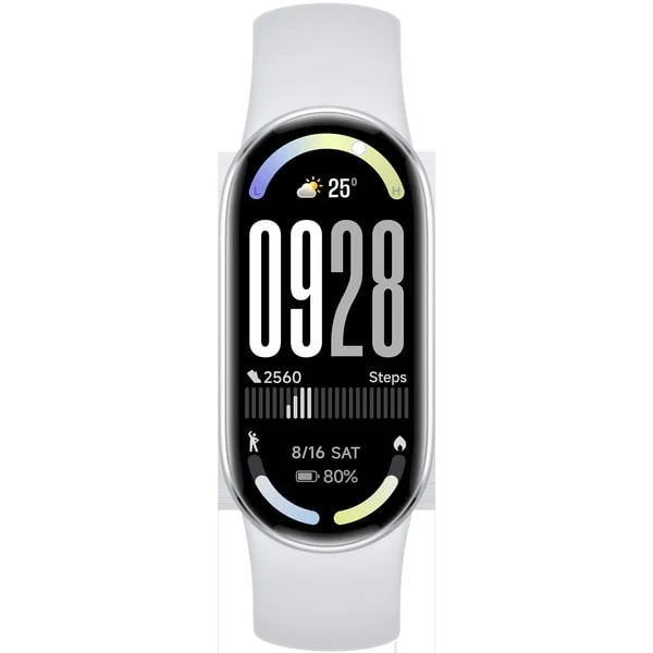 Xiaomi Smart Band 10, Fitnesstracker (hellgrau, TPU Armband in Glacier Silver)