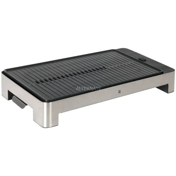 WMF LONO Elektrogrill, gerippt (schwarz/edelstahl, 2.000 Watt)