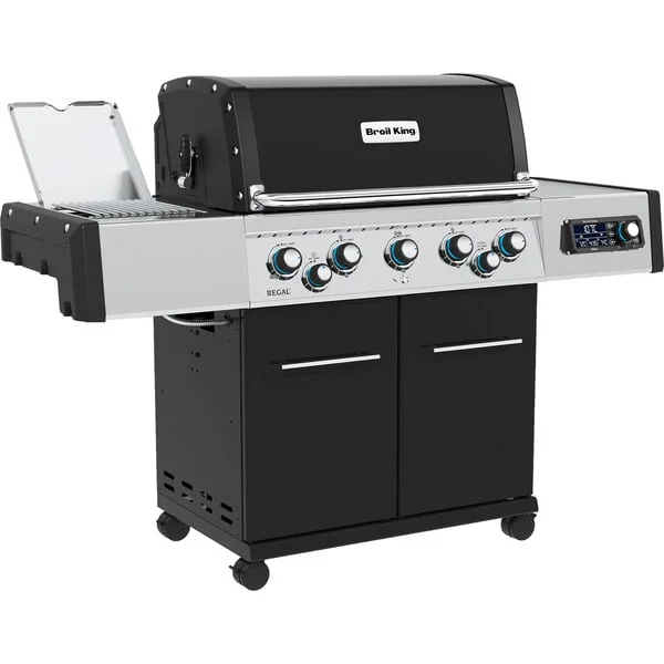 Broil King Gasgrill Regal Q 590 IR (schwarz/edelstahl, mit Infrarot-Seitenbrenner und Heckbrenner, iQue Smart Steuerung)