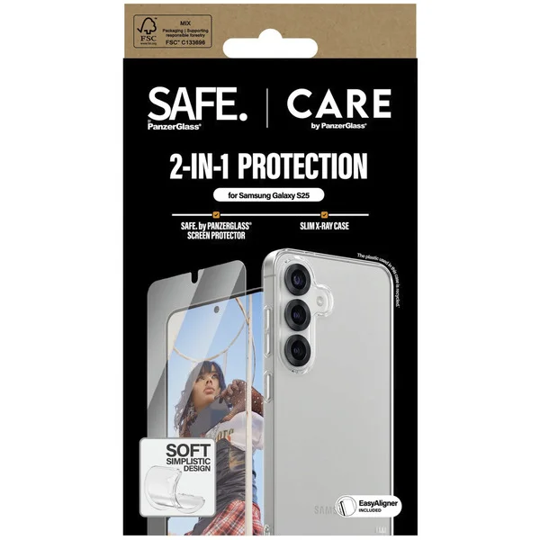 PanzerGlass Fashion 2-in-1 Set (transparent, Samsung Galaxy S25)
