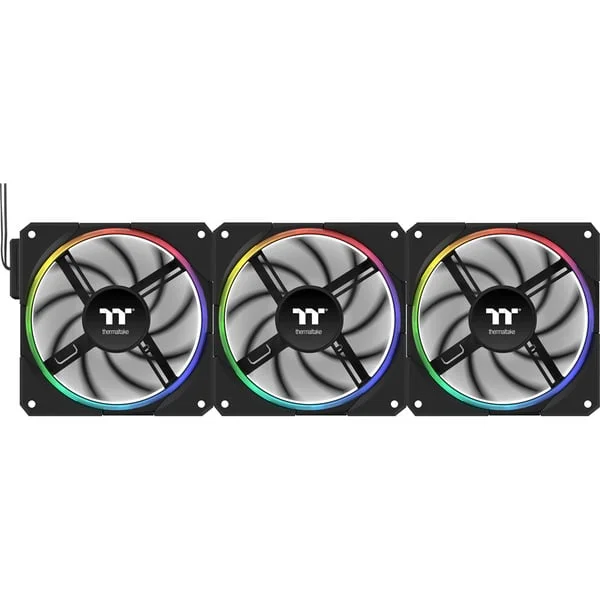 Thermaltake TS 120 EX RGB, Gehäuselüfter (schwarz, 3er Pack, 120 mm)