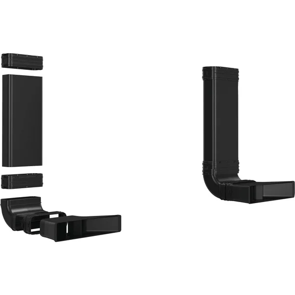 Bosch Home 1x L-Bogen HEZ9VDKR2, für Umluft-Set, Rohr (schwarz, 6-teiliges Set)