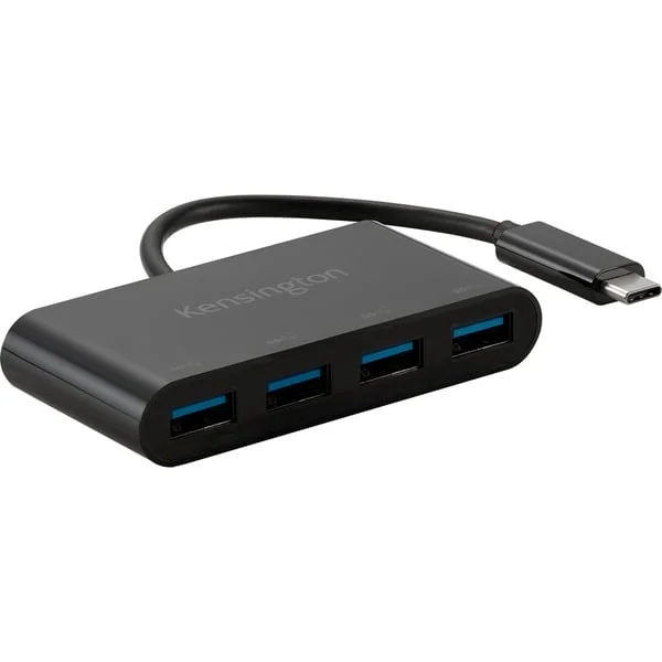 Kensington CH1200 USB-C 4 Port Hub, USB-Hub (schwarz)