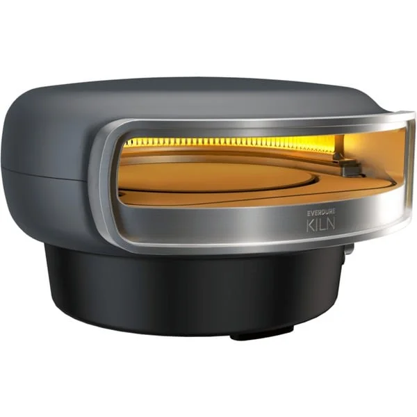 Everdure 2-Brenner Pizzaofen Kiln R graphite (dunkelgrau, 8,5 kW, für Pizzen bis ca. Ø 40cm, rotierender Pizzastein)