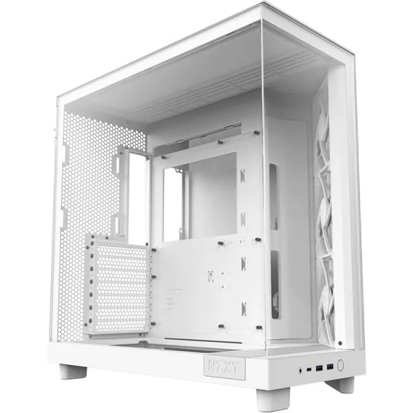 NZXT H6 Flow , Tower-Gehäuse (weiß, Tempered Glass)