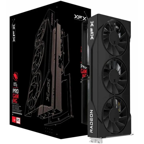 XFX Radeon RX 9060 XT Swift OC Triple Fan, Grafikkarte (schwarz, RDNA4, GDDR6, 2x DisplayPort, 1x HDMI 2.1)