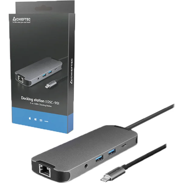 Chieftec DSC-901, Dockingstation (titan, USB-C 3.2 Gen1)