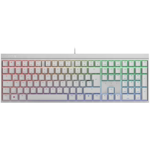 CHERRY MX 2.0S, Gaming-Tastatur (weiß, DE-Layout, Cherry MX Brown)