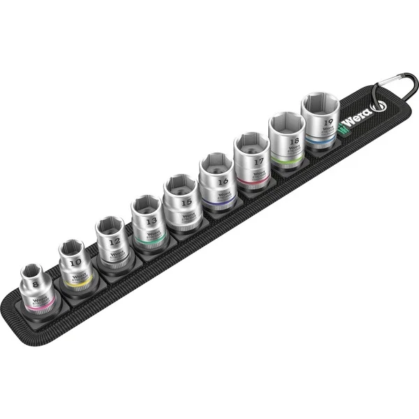 Wera Zyklop Steckschlüsseleinsatz-Satz Belt B4, 3/8", 9-teilig (schwarz/silber)
