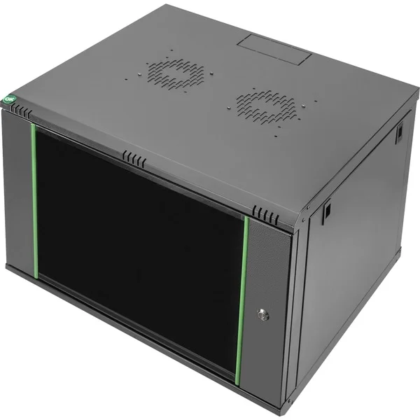 Digitus Wandgehäuse Dynamic Basic Serie - 600x600 mm (BxT), IT-Schrank (schwarz, 9 Höheneinheiten)