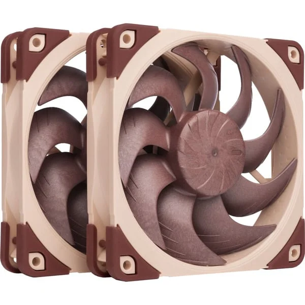 Noctua NF-A12x25 G2 PWM Sx2-PP, Gehäuselüfter (braun/beige, PWM-Anschluss, 2 Lüfter, 120 mm)