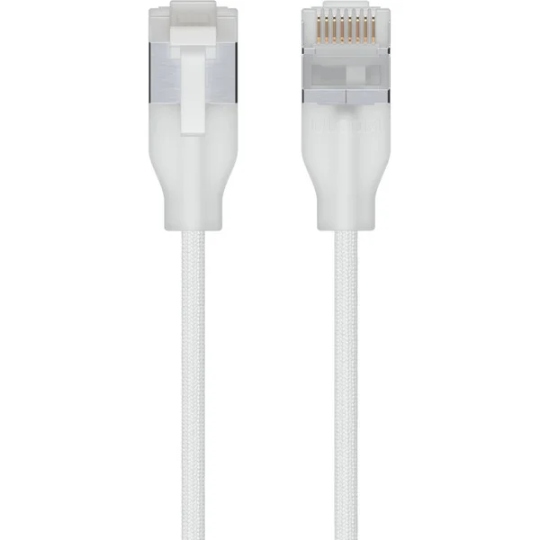 Ubiquiti UniFi Etherlighting Cat.6a Premium-Patchkabel (weiß, 15 Meter, gesleevt)
