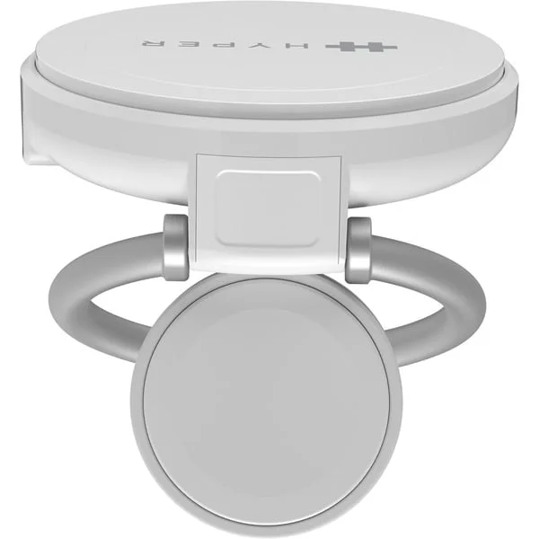 HyperJuice Qi2 2-in-1 Magnetischer Ladeständer, Ladestation (weiß/silber)