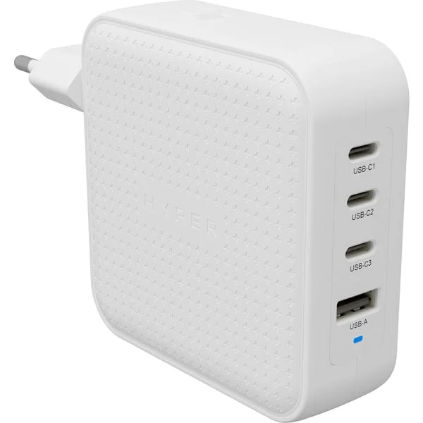 HyperJuice 100W USB-C GaN (3C+1A), Ladegerät (weiß)