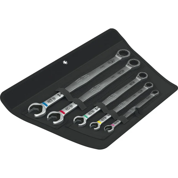 Wera 6007 Joker 5 Set 1 Maul-Ringratschenschlüssel-Satz, 5‑teilig, Schraubenschlüssel (mit Haltefunktion)