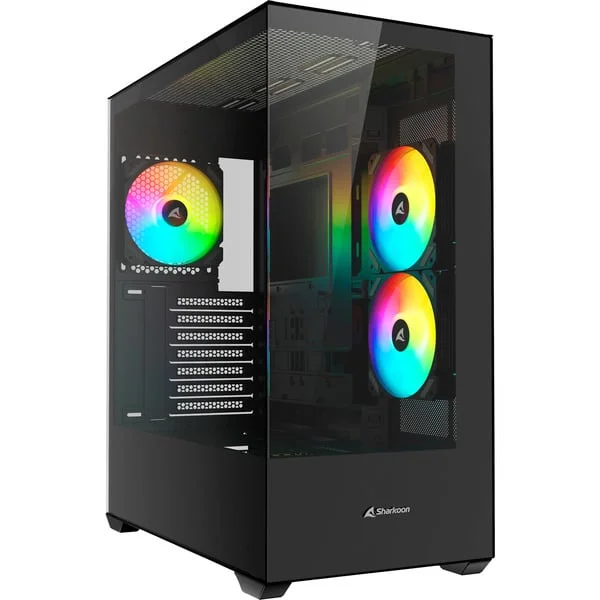 Sharkoon SK6 ARGB , Tower-Gehäuse (schwarz, Tempered Glass x 2)