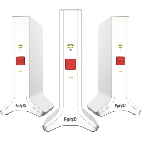 FRITZ! Mesh Set 4200 3er-Set, Repeater (weiß/rot, 3x FRITZ!Repeater 3000 AX)