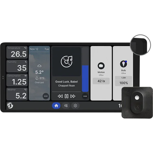 Shelly Wall Display X2 Black + Blu H&T, Bedienteil (schwarz)