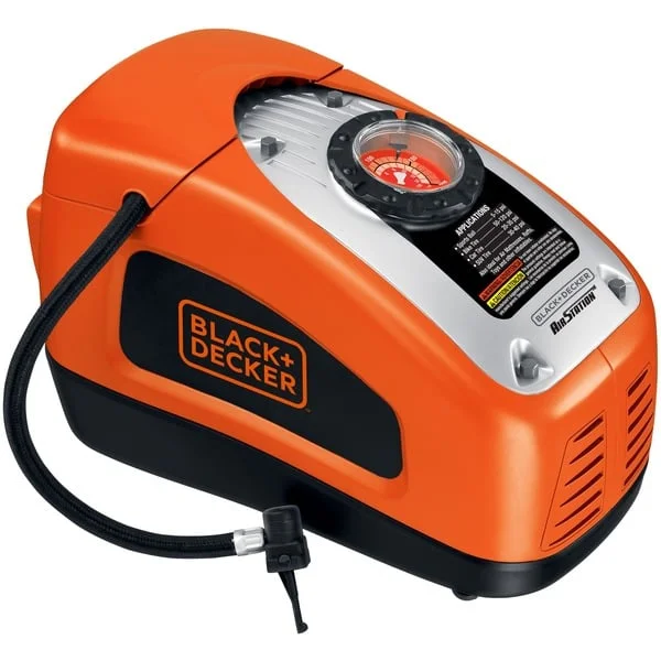 BLACK+DECKER Kompressor ASI300, 11bar, Luftpumpe (orange/schwarz, 12 Volt Zigarettenzünder-Anschluss)