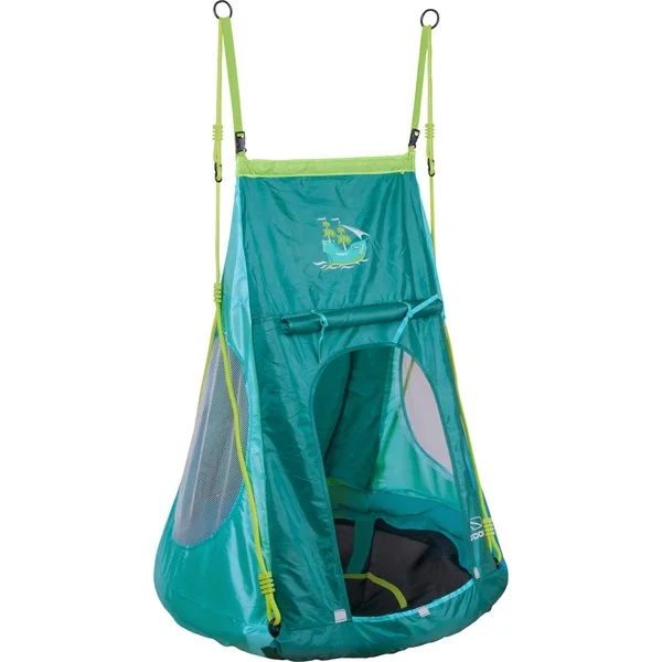 HUDORA Nestschaukel mit Zelt Pirate 90 (türkis)