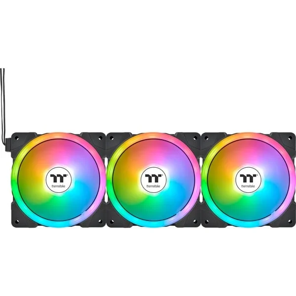 Thermaltake SWAFAN EX12 ARGB Sync PC Cooling Fan TT Premium Edition, Gehäuselüfter (schwarz, 3er Pack, 120 mm)