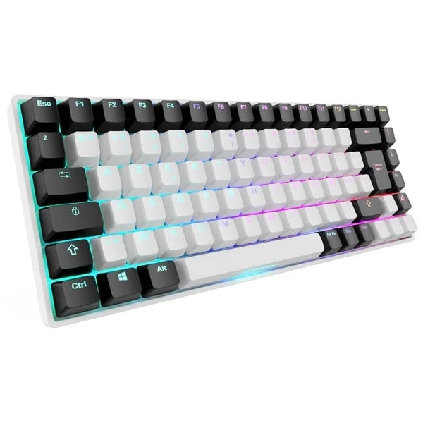 Sharkoon SKILLER SGK50 S3, Gaming-Tastatur (weiß, FR-Layout, Gateron Yellow)