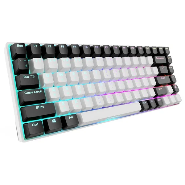Sharkoon SKILLER SGK50 S3, Gaming-Tastatur (weiß, RU-Layout, Gateron Yellow)