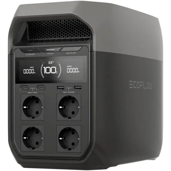 EcoFlow DELTA 3 Serie Tragbare Powerstation, 1024Wh (silber/grau, 1800W)