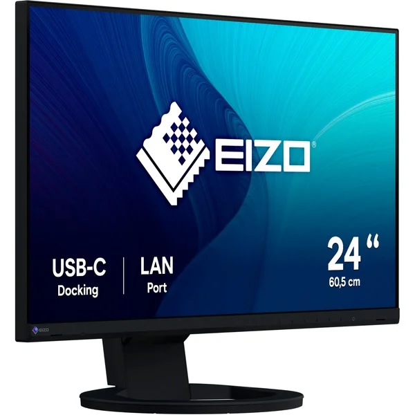 EIZO FlexScan EV2490-BK, LED-Monitor (61 cm (24 Zoll), schwarz, FullHD, 60 Hz, USB-C, IPS)