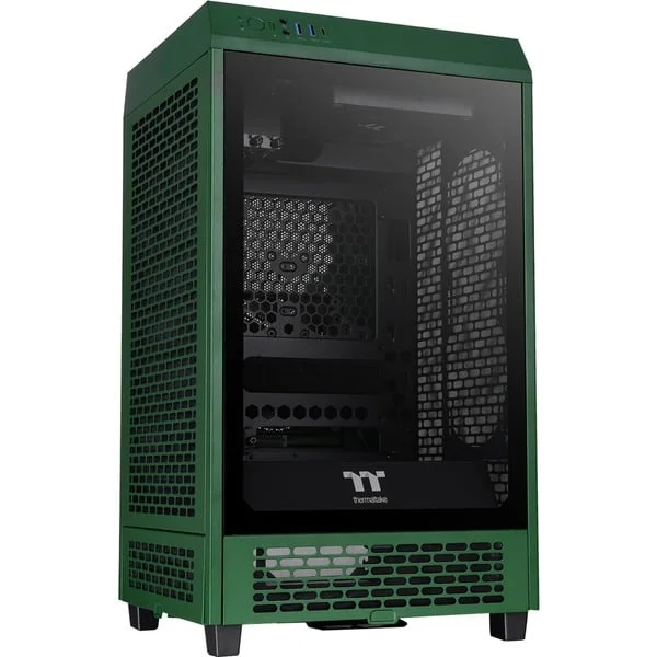 Thermaltake The Tower 200 Racing Green, Tower-Gehäuse (dunkelgrün, Tempered Glass)