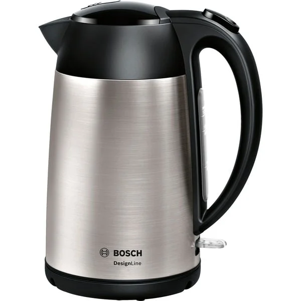 Bosch Home Wasserkocher DesignLine TWK3P420 (edelstahl/schwarz, 1,7 Liter)