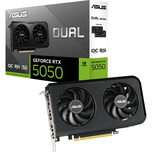 ASUS GeForce RTX 5050 DUAL OC 8GB, Grafikkarte (DLSS 5, 3x DisplayPort, 1x HDMI 2.1)