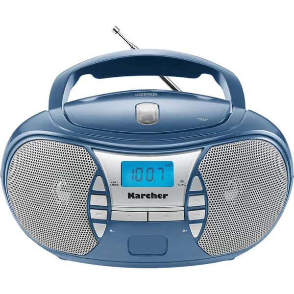 Karcher RR 5025-C, Radio (blau/silber, Tragbarer CD-Player mi UKW-Radio)