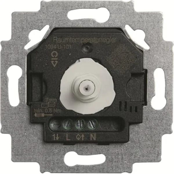 Busch-Jaeger Raumtemperaturregler Einsatz 1094 U-101 mit Schließerkontakt und Display, Unterputz, Heizungsthermostat (Retail)