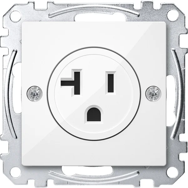 Merten Steckdosen Einsatz polarweiß glänzend USA 20 Ampere (weiß (glänzend), Retail)