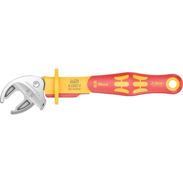 Wera Joker 6004 L VDE, SW 16-19, Schraubenschlüssel (rot/gelb, selbstjustierender Maulschlüssel)