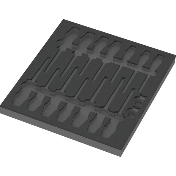 Wera 9811 Schaumstoffeinlage für VDE Schraubendreher Set 1, leer (schwarz/grau, für Tool Rebel Werkstattwagen)