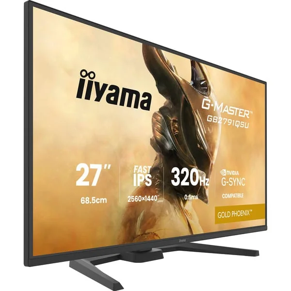 iiyama G-MASTER GB2791QSU-B1, Gaming-Monitor (68.5 cm (27 Zoll), schwarz (matt), QHD, Fast-IPS, HDMI, DP, USB-Hub, 320Hz Panel)